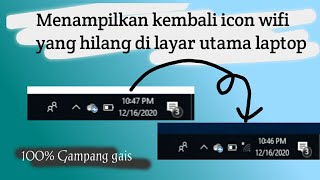 Cara menampilkan kembali icon wifi yang hilang di laptop windows 10 [upl. by Ydasahc]