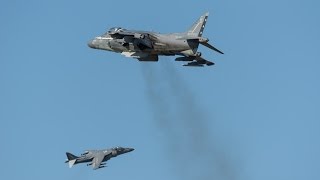 Double USMC AV8B Harrier Demonstration [upl. by Norven]