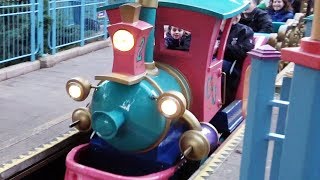 Casey Jr Circus Train at Disneyland Paris Full POV Ride at Dusk with Lights Le Petit Train Du Cirq [upl. by Bennink]