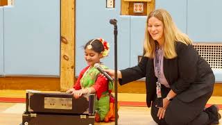 Song  Amai Jodi Proshno Kore  Liyana  Multicultural Night 2024  Abbey Lane School New York USA [upl. by Gan45]