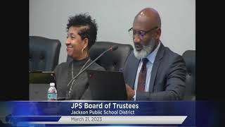 Board Meeting for Jackson Public Schools 3 21 23 [upl. by Nawj580]