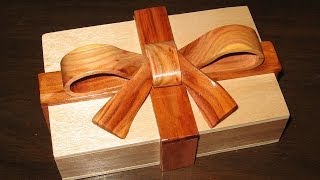 How to make a Scroll Saw Ribbon Box  woodworking project [upl. by Racso816]