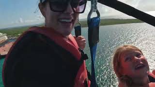 Parasailing  Disney Castaway Cay  Disney Cruise [upl. by Reema]