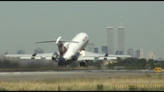 Super close view TWA B727 departing JFK [upl. by Theona]