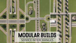 3 Simple amp Easy VANILLA Service Interchange Designs In Cities Skylines Modular Builds [upl. by Drahsir944]