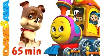 🐷 Farm Animals Train Part 2 Learn Farm Animals amp Animal sounds plus Finger Family from Dave and Ava [upl. by Yoong]