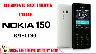 NOKIA 215 RM1190 Remove Sreen Lock Security Code [upl. by Iv]