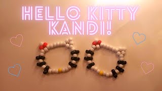 HELLO KITTY KANDI TUTORIAL  Tutorial Tuesdays [upl. by Caspar]