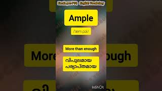 Ample Pronunciation And meaning Kerala psc PYQ [upl. by Outhe51]