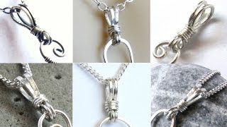 Jewelry Tutorial  Wire Wrapped Bail for Pendants [upl. by Joaquin]