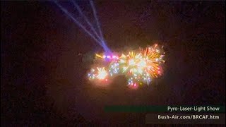 First ever FAA approved laser light and fireworks show from an aircraft [upl. by Anohsal270]