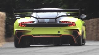 Aston Martin Vulcan AMR Pro  V12 Sound In Action at Goodwood 2017 [upl. by Rehpinnej]