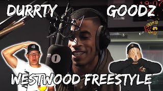 15 MINS OFF THE HEAD STR8 🔥🔥  Americans React to Durrty Goodz freestyle  Westwood [upl. by Sheply731]