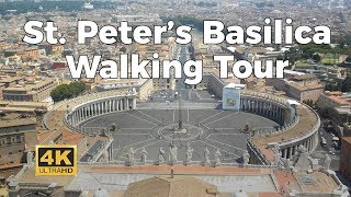 St Peters Basilica Tour  4K  with Captions 2017 [upl. by Atiekahs]