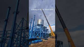 Lifting of Spiral Steel Silo [upl. by Steddman]