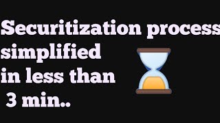 Securitization process simplified [upl. by Trofmoc]