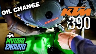 KTM 390 Adventure Oil Change Service [upl. by Yornek]