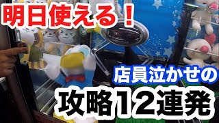 【UFOキャッチャー攻略】難易度別 明日使える技12連発！ 【クレーンゲーム】 [upl. by Ahseer]