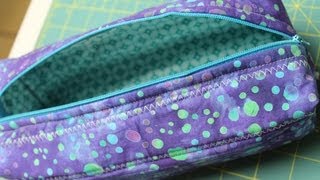 Zippered Box Pouch Tutorial How to install a zipper [upl. by Eddi204]