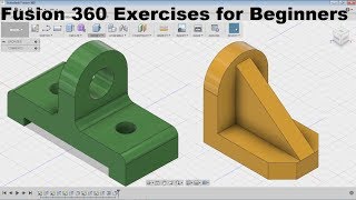 Fusion 360 Modeling for Beginners  Fusion 360 Practice Exercises for Beginners  4 [upl. by Lanevuj]