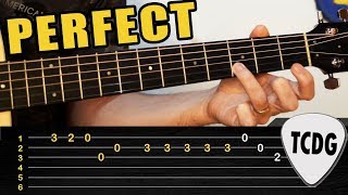 Melodía FÁCIL en Guitarra Acústica Perfect  Ed Sheeran  TABS TCDG [upl. by Nylirahs336]