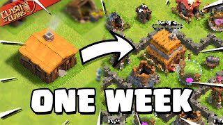 My 1 Week Progress in Clash of Clans [upl. by Adnohsal659]