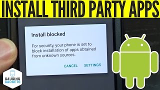 How To Enable Third Party App Installing On Android  Unknown Sources Tutorial [upl. by Neelyad]