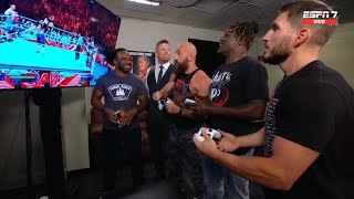 RTruth Tommaso Ciampa amp Gargano juegan al WWE 2k24 en Backstage  WWE Raw 04032024 En Español [upl. by Nohsid]