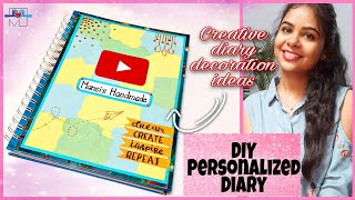 Diary Decoration Ideas  DIY personalized Diary PlannerNotebook Journal [upl. by Dnalra]