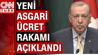 Asgari ücret belli oldu Cumhurbaşkanı Erdoğan asgari ücreti açıkladı [upl. by Oilalue]