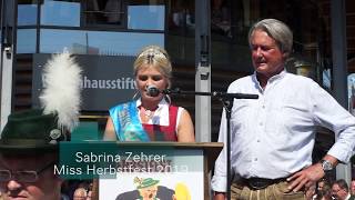 Herbstfest Rosenheim 2019  Festumzug und Einzug auf die Wiesn [upl. by Aleacin284]