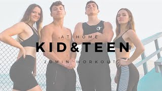 Kid amp Teen at Home Workout Video led by Teenagers  2020 COV 19 [upl. by Nibram]