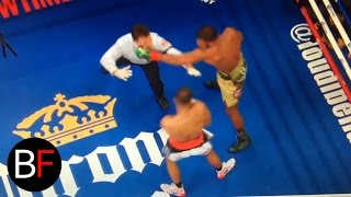 Boxing referee gets punched after the round [upl. by Norman449]