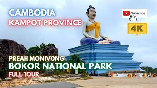 Bokor National Park  Popokvil Waterfall  4K Full Tour  Cambodia 2021 Kampot Province 2021 [upl. by Leaffar]