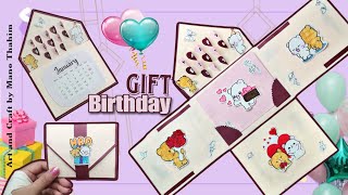 DIY birthday gift idea💖  Cute gift Ideas  Aesthetic Birthday Card  Paper craft Gift ideas [upl. by Nyrraf]