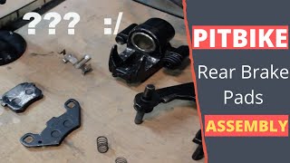 How to Assembly Rear Brake Pads Pitbike  FINALLY [upl. by Dine]