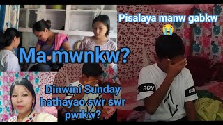 manw gabkw😭Akshoy 😂🤣 dinwini Sunday hathayao swr swr pwikw [upl. by Cheyney]