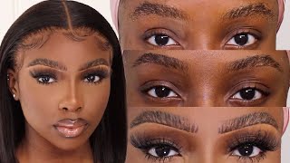 How To PERFECT Quick And Easy Fluffy Eyebrow Tutorial  Darkskin WOC Makeup [upl. by Brittney518]