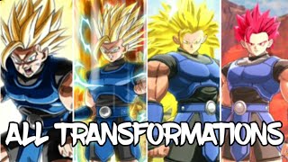 ALL Shallot Transformations Full Scenes  SSJSSJ2SSJ3SSG  Dragon Ball Legends [upl. by Naus]