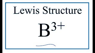 How to draw the B3 Lewis Dot Structure [upl. by Bonucci]