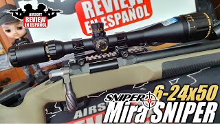 Mira SNIPER 6 24X50 Precision Optics  Airsoft Review en Español [upl. by Aicemaj]