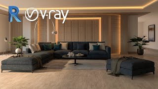 Vray For Revit  Living Room Interior Rendering In Revit 2022 And Vray 5 2 [upl. by Madelina]