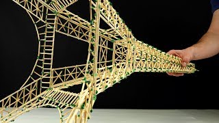 Making the Eiffel Tower from Matches [upl. by Enohsal]