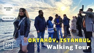 Istanbuls Walking Tour Ortaköy District  Exploring KUMPIR Heaven⎮Turkey⎮January 2024⎮4K 25FPS [upl. by Frances114]