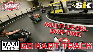 Crazy Cart drifting multilevel Go Kart Track at SIK Daytona  TAXI GARAGE SENDIT WITH US [upl. by Anitsirt]