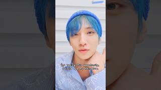 joshua sharing its his first time dye his hair with blue since debut 😊💙 seventeen joshua [upl. by Dolan]