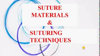 suture materials and suturing techniques suture suturematerial suturingtechniques [upl. by Acsecnarf]