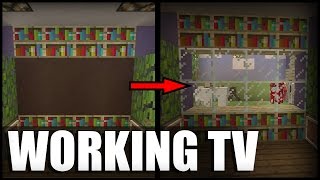 Working TV in Minecraft No ModsCommand Blocks [upl. by Akiemaj]