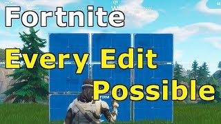 Every Edit Possible  Walls Floors Ramps Triangles Fortnite Battle Royale [upl. by Leoline]