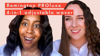 Testing the Remington Proluxe 4 in 1 Hair Waver on different hair types  Tutorial and Review [upl. by Laurens999]